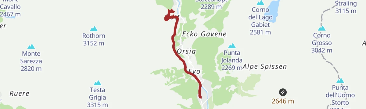 Route map: Piazza Tache